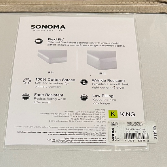 SONOMA king sheets - Picture 2 of 4